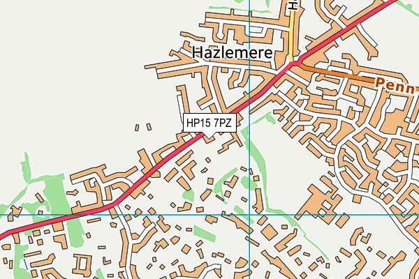 HP15 7PZ map - OS VectorMap District (Ordnance Survey) HP15 7PZ map - OS VectorMap District (Ordnance Survey)