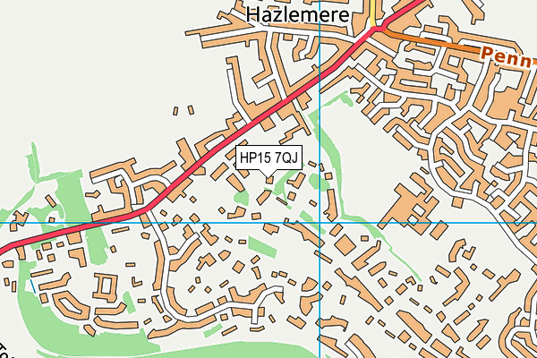 HP15 7QJ map - OS VectorMap District (Ordnance Survey) HP15 7QJ map - OS VectorMap District (Ordnance Survey)