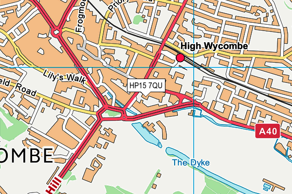 HP15 7QU map - OS VectorMap District (Ordnance Survey)