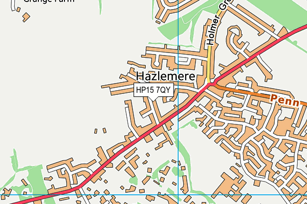 HP15 7QY map - OS VectorMap District (Ordnance Survey)