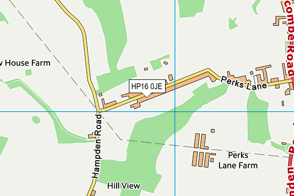 HP16 0JE map - OS VectorMap District (Ordnance Survey) HP16 0JE map - OS VectorMap District (Ordnance Survey)