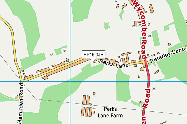 HP16 0JH map - OS VectorMap District (Ordnance Survey)