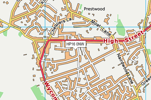 HP16 0NW map - OS VectorMap District (Ordnance Survey) HP16 0NW map - OS VectorMap District (Ordnance Survey)