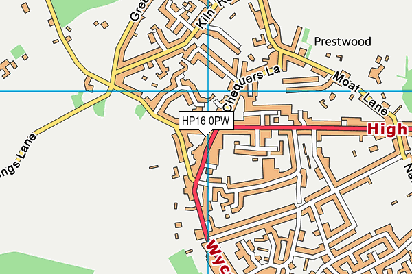HP16 0PW map - OS VectorMap District (Ordnance Survey) HP16 0PW map - OS VectorMap District (Ordnance Survey)