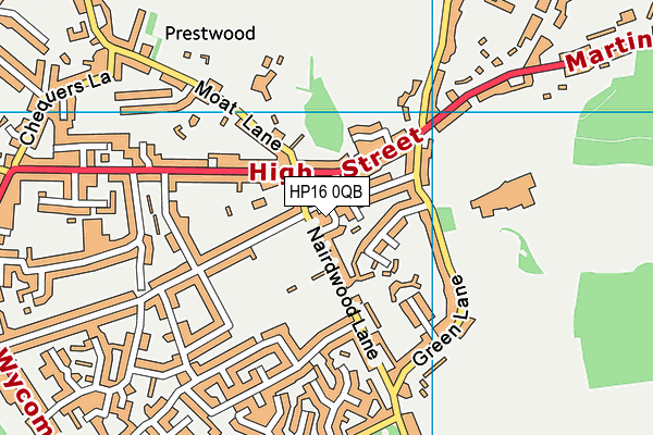 HP16 0QB map - OS VectorMap District (Ordnance Survey) HP16 0QB map - OS VectorMap District (Ordnance Survey)
