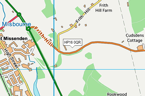 HP16 0QR map - OS VectorMap District (Ordnance Survey)