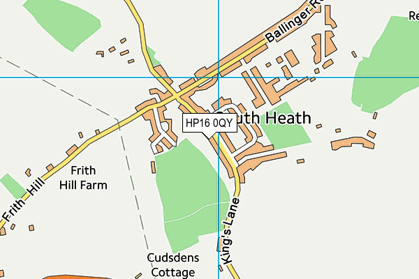 HP16 0QY map - OS VectorMap District (Ordnance Survey) HP16 0QY map - OS VectorMap District (Ordnance Survey)
