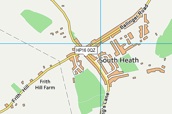 HP16 0QZ map - OS VectorMap District (Ordnance Survey)