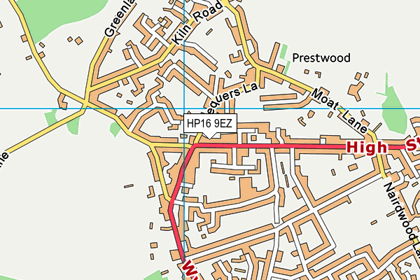 HP16 9EZ map - OS VectorMap District (Ordnance Survey) HP16 9EZ map - OS VectorMap District (Ordnance Survey)