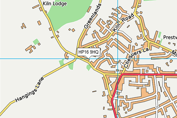 HP16 9HQ map - OS VectorMap District (Ordnance Survey) HP16 9HQ map - OS VectorMap District (Ordnance Survey)