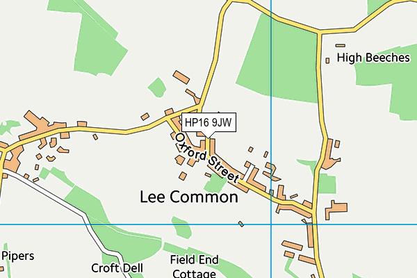 HP16 9JW map - OS VectorMap District (Ordnance Survey) HP16 9JW map - OS VectorMap District (Ordnance Survey)