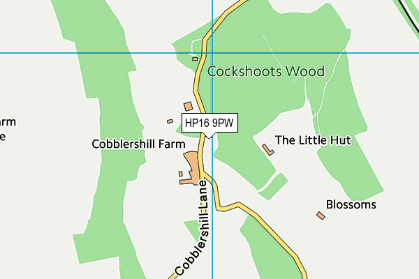 HP16 9PW map - OS VectorMap District (Ordnance Survey) HP16 9PW map - OS VectorMap District (Ordnance Survey)