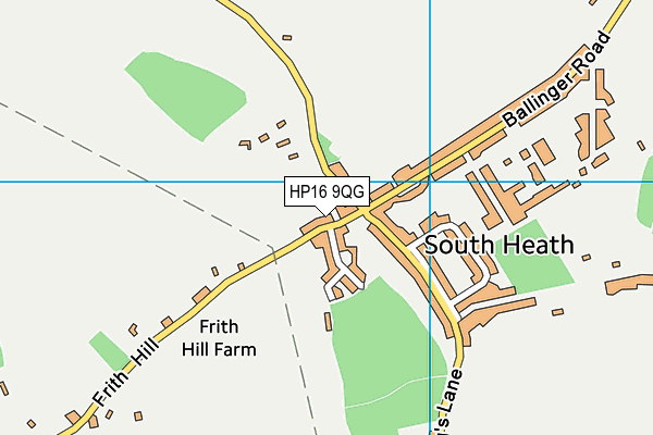 HP16 9QG map - OS VectorMap District (Ordnance Survey)
