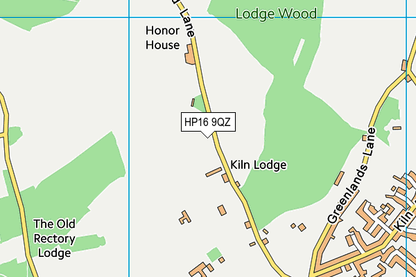 HP16 9QZ map - OS VectorMap District (Ordnance Survey)