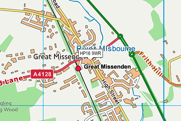 HP16 9WR map - OS VectorMap District (Ordnance Survey)