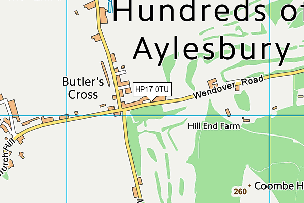 HP17 0TU map - OS VectorMap District (Ordnance Survey)