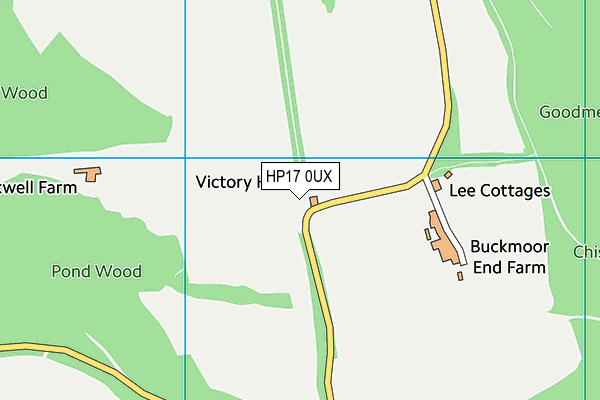 HP17 0UX map - OS VectorMap District (Ordnance Survey)
