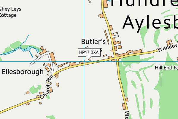 HP17 0XA map - OS VectorMap District (Ordnance Survey)
