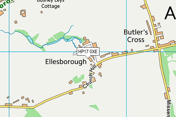 HP17 0XE map - OS VectorMap District (Ordnance Survey) HP17 0XE map - OS VectorMap District (Ordnance Survey)