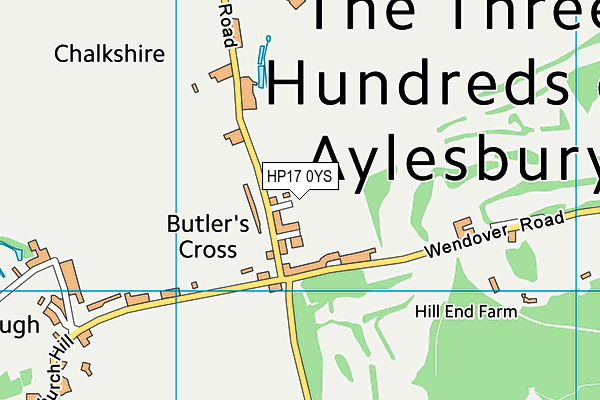 HP17 0YS map - OS VectorMap District (Ordnance Survey)
