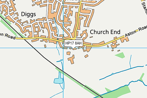 HP17 8AH map - OS VectorMap District (Ordnance Survey)