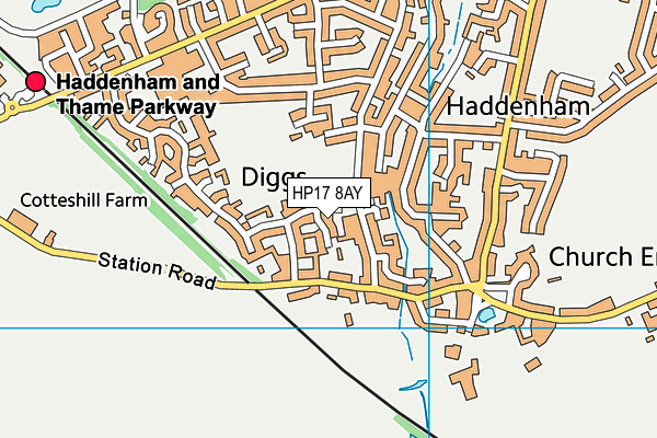 HP17 8AY map - OS VectorMap District (Ordnance Survey) HP17 8AY map - OS VectorMap District (Ordnance Survey)