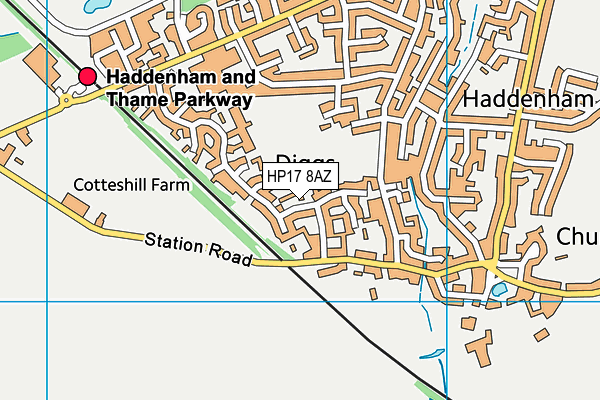 HP17 8AZ map - OS VectorMap District (Ordnance Survey) HP17 8AZ map - OS VectorMap District (Ordnance Survey)