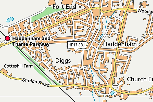 HP17 8BJ map - OS VectorMap District (Ordnance Survey) HP17 8BJ map - OS VectorMap District (Ordnance Survey)