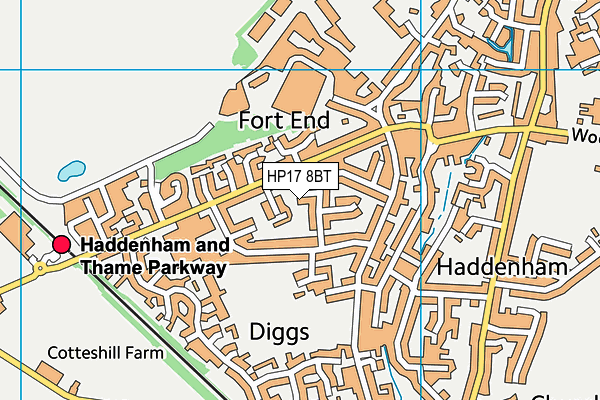 HP17 8BT map - OS VectorMap District (Ordnance Survey)