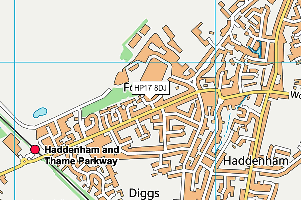 HP17 8DJ map - OS VectorMap District (Ordnance Survey)