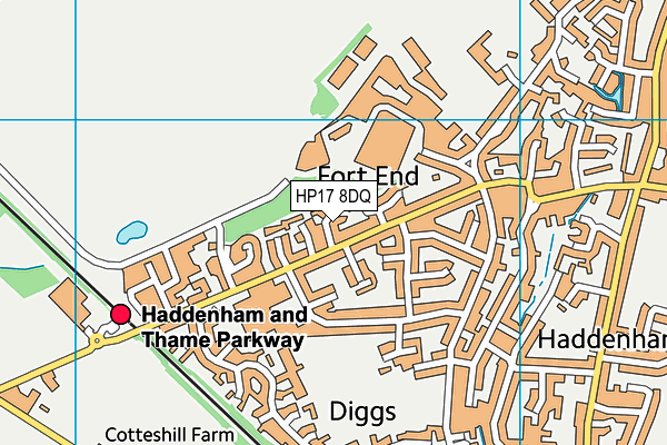 HP17 8DQ map - OS VectorMap District (Ordnance Survey)