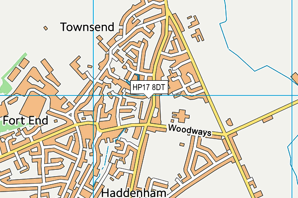 HP17 8DT map - OS VectorMap District (Ordnance Survey)