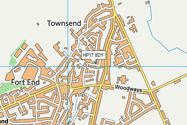 HP17 8DY map - OS VectorMap District (Ordnance Survey)