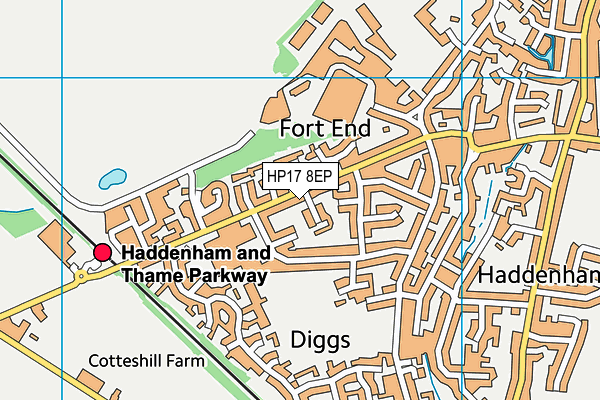 HP17 8EP map - OS VectorMap District (Ordnance Survey)