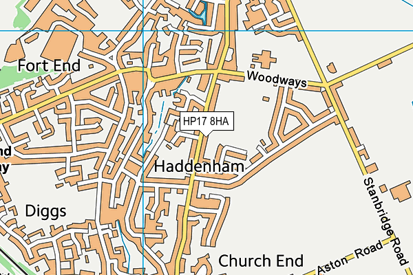 HP17 8HA map - OS VectorMap District (Ordnance Survey) HP17 8HA map - OS VectorMap District (Ordnance Survey)