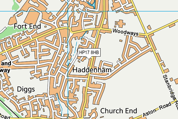 HP17 8HB map - OS VectorMap District (Ordnance Survey) HP17 8HB map - OS VectorMap District (Ordnance Survey)