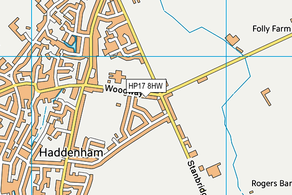 HP17 8HW map - OS VectorMap District (Ordnance Survey)