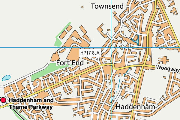 HP17 8JA map - OS VectorMap District (Ordnance Survey)