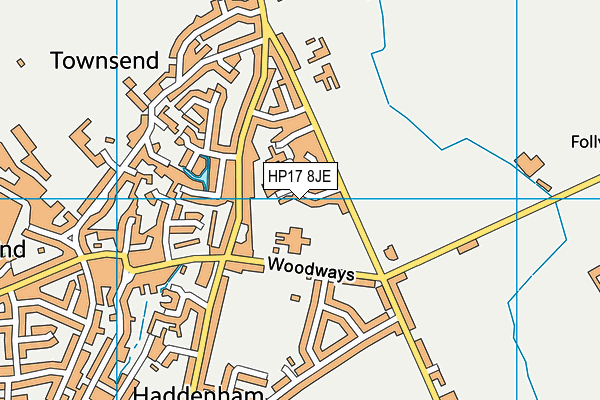 HP17 8JE map - OS VectorMap District (Ordnance Survey) HP17 8JE map - OS VectorMap District (Ordnance Survey)