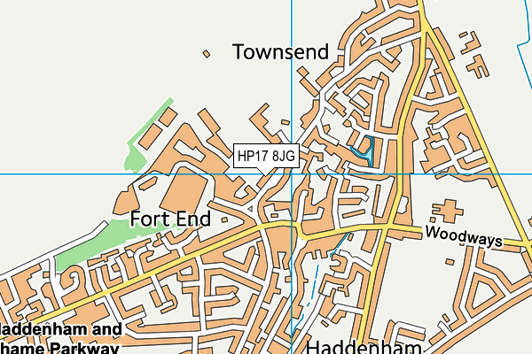 HP17 8JG map - OS VectorMap District (Ordnance Survey)
