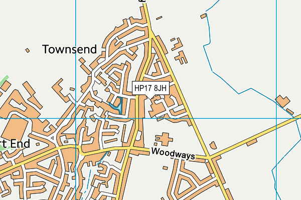 HP17 8JH map - OS VectorMap District (Ordnance Survey)