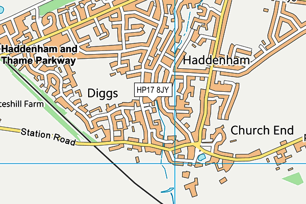 HP17 8JY map - OS VectorMap District (Ordnance Survey) HP17 8JY map - OS VectorMap District (Ordnance Survey)