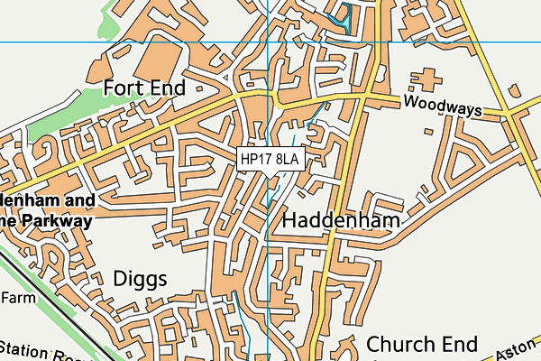 HP17 8LA map - OS VectorMap District (Ordnance Survey) HP17 8LA map - OS VectorMap District (Ordnance Survey)