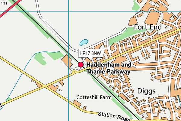 HP17 8NW map - OS VectorMap District (Ordnance Survey)