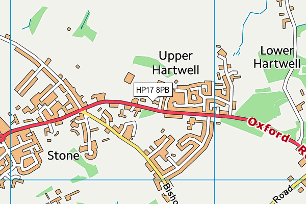 HP17 8PB map - OS VectorMap District (Ordnance Survey)