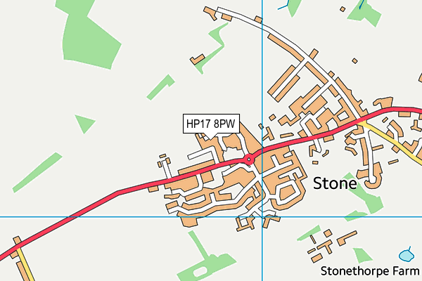 HP17 8PW map - OS VectorMap District (Ordnance Survey)