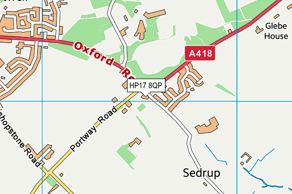 HP17 8QP map - OS VectorMap District (Ordnance Survey)
