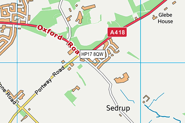 HP17 8QW map - OS VectorMap District (Ordnance Survey)