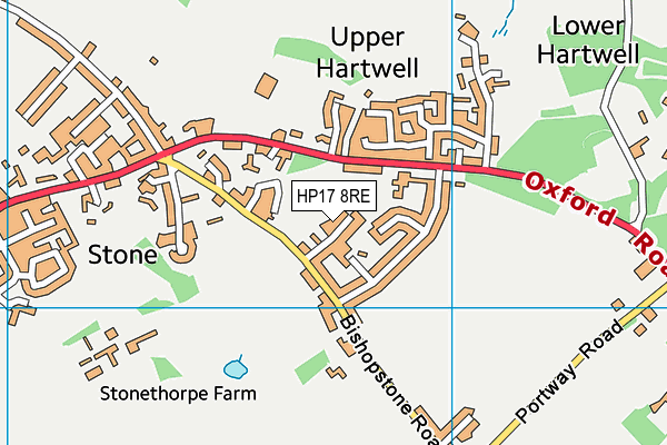HP17 8RE map - OS VectorMap District (Ordnance Survey)