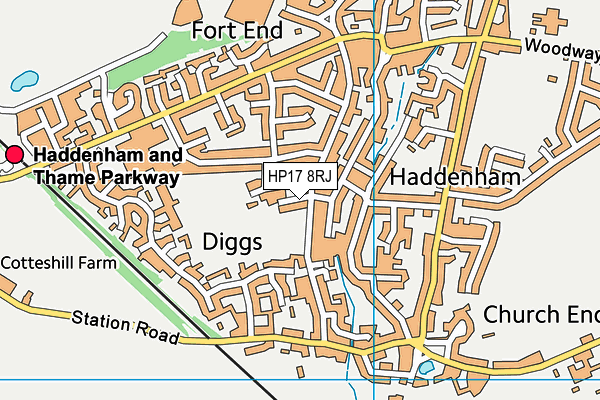 HP17 8RJ map - OS VectorMap District (Ordnance Survey)